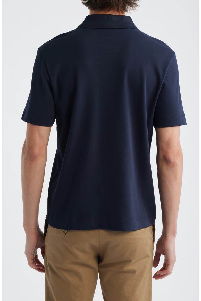 Peach Cotton Jersey Polo Shirt, Alternate, color, COASTAL