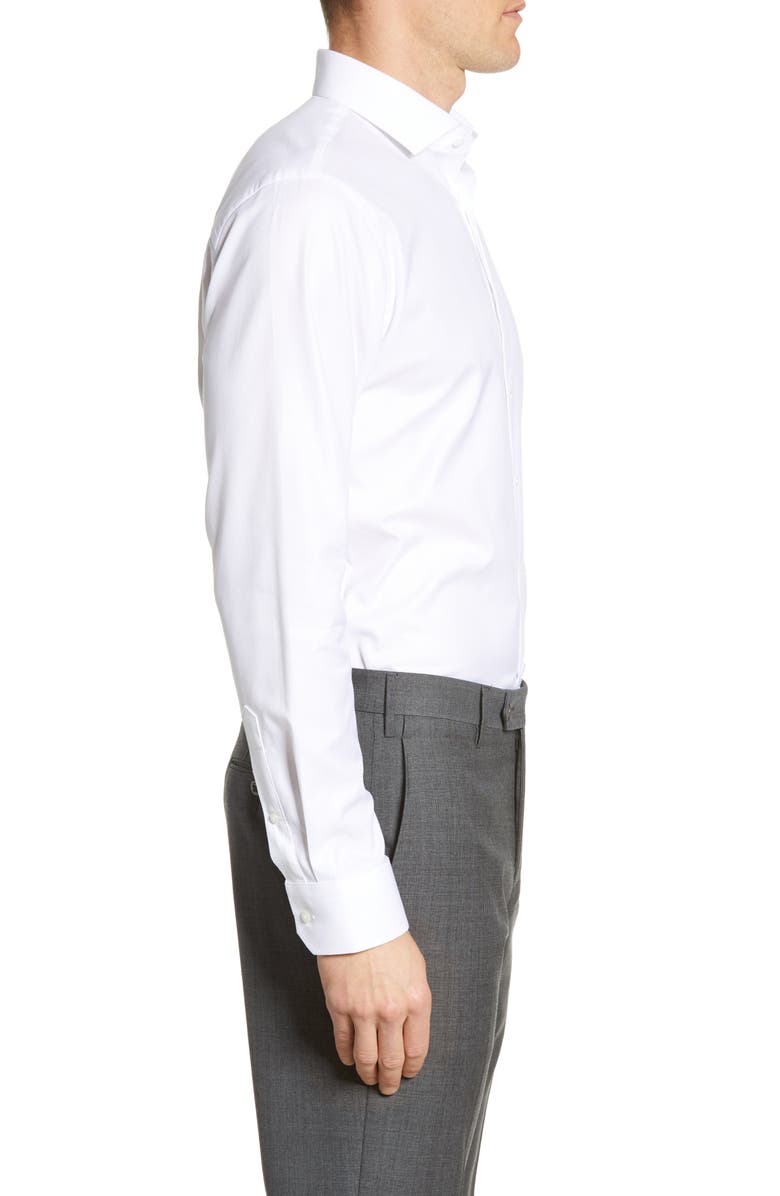 Nordstrom Trim Fit Herringbone Dress Shirt, Alternate, color,