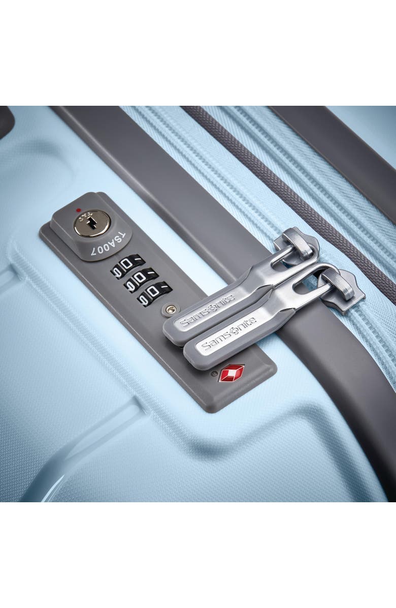 Samsonite Freeform Hardside Expandable 24" Checked Spinner, Alternate, color, Sky Blue