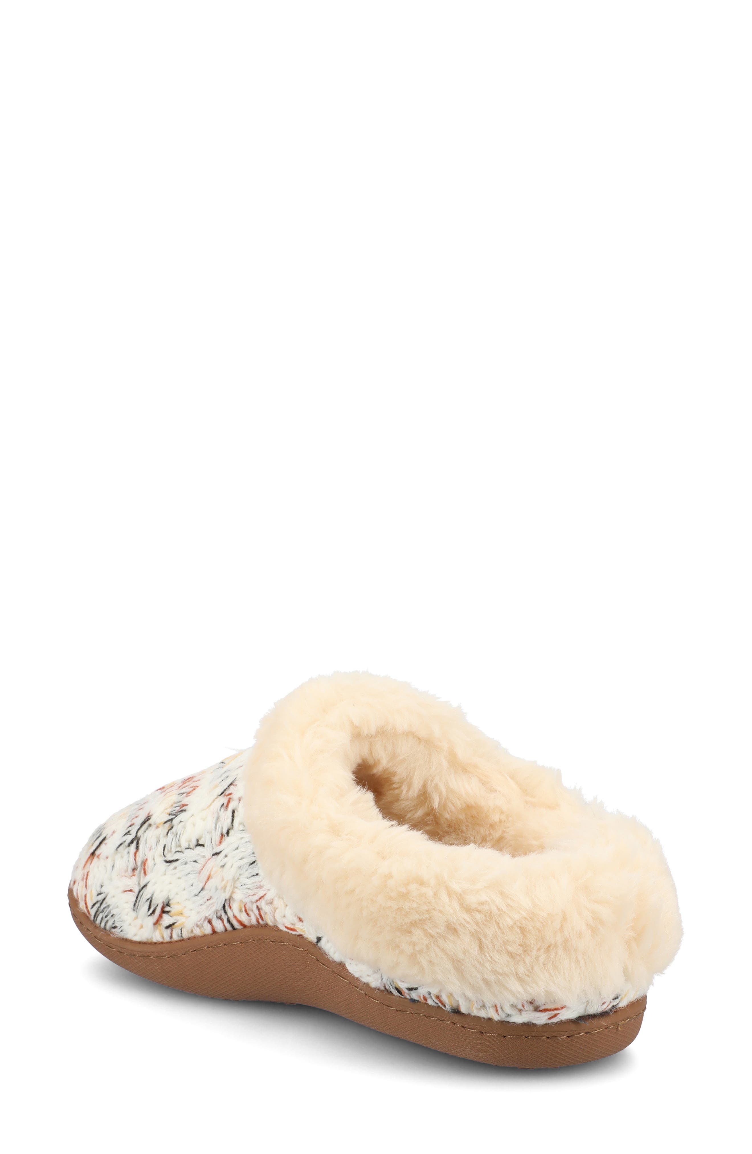 Journee Collection Adiah Faux Fur Trim Slipper, Alternate, color, Beige