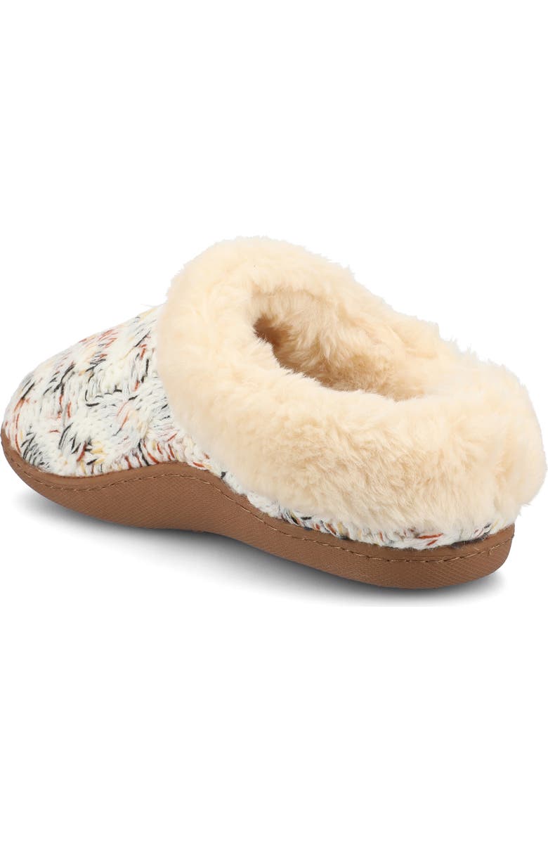 Journee Collection Adiah Faux Fur Trim Slipper, Alternate, color, Beige