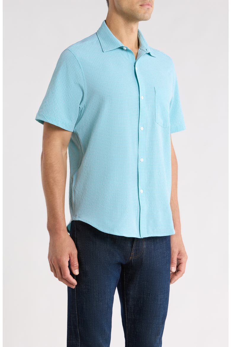 Bahama Coast Sintra Stripe IslandZone® Short Sleeve Button-Up Shirt, Alternate, color, TOURMALINE GLAZE