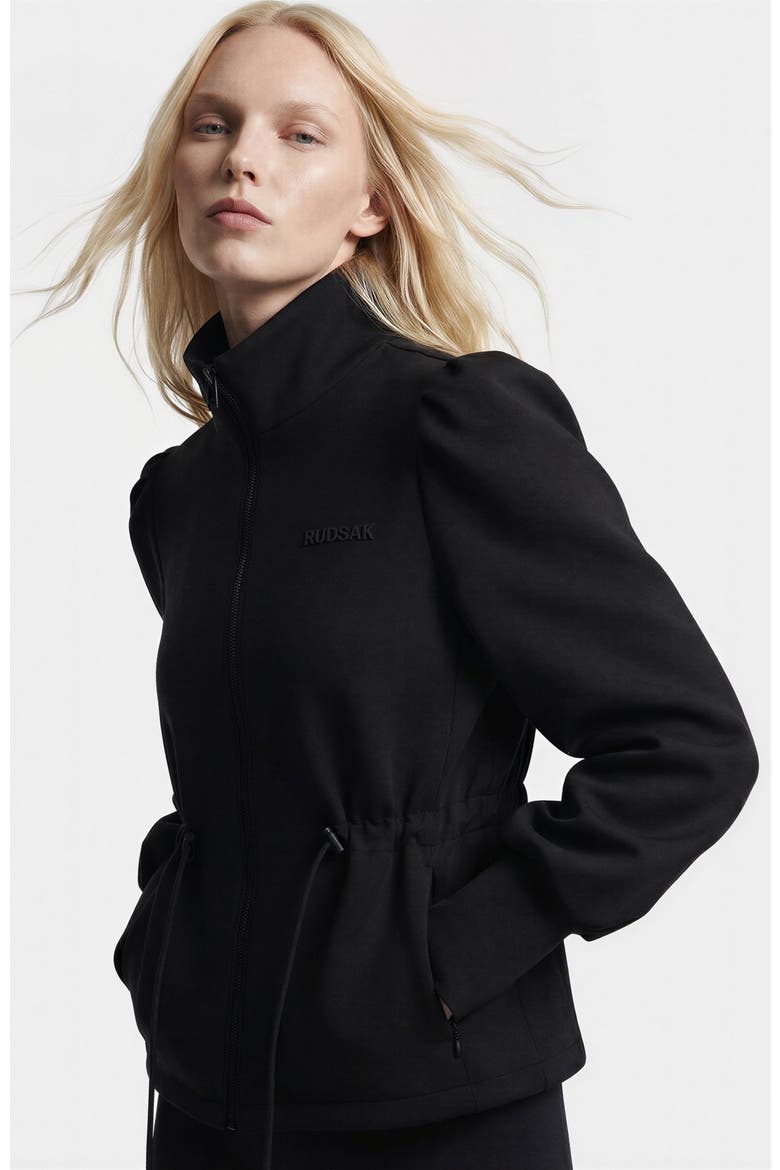 Elodie Zip-up Sweater Jacket, Alternate, color, Black