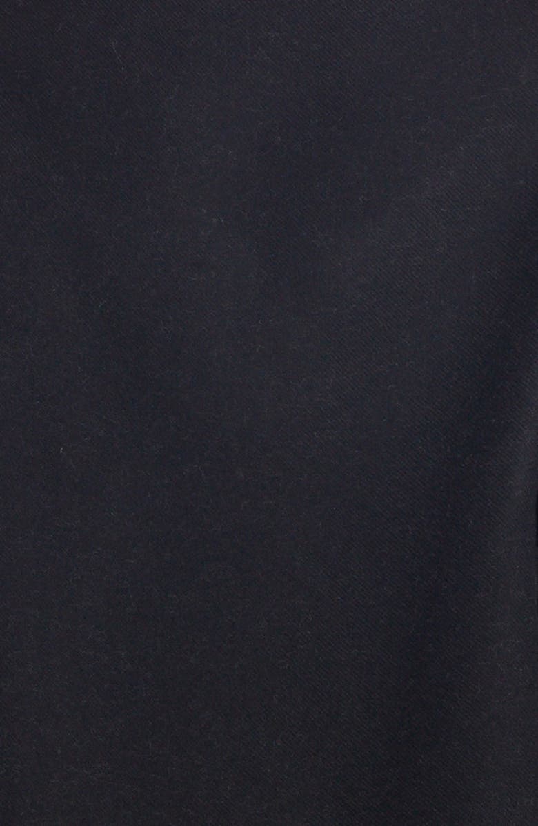 Moncler Logo Down Sleeve Wool Cape, Alternate, color, 