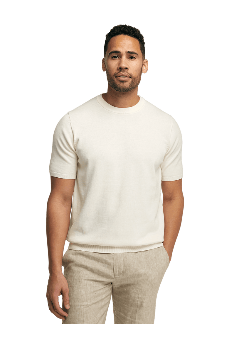 Supima Cotton Crew Neck Sweater, Alternate, color, Off White