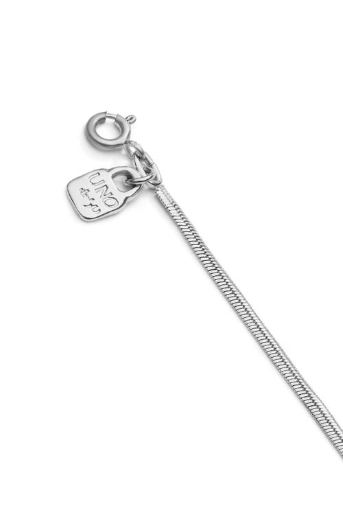Unode50 Sterling Silver Flat Chain In Silver