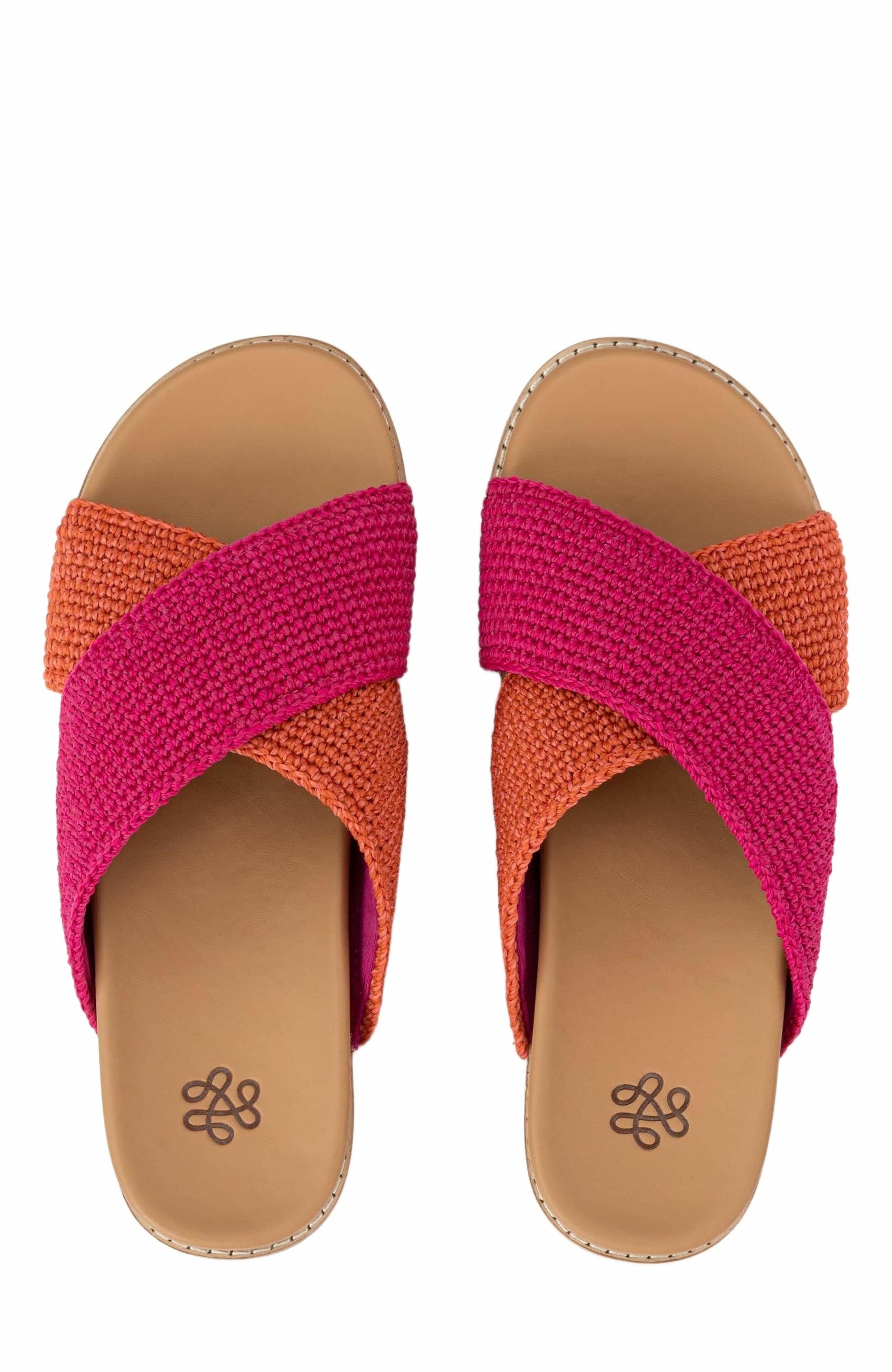Penelope Slip On Sandal, Alternate, color, Pinkberry Cayenne Block