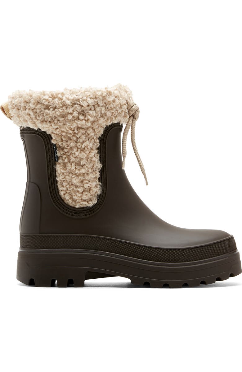 La Canadienne Peak Faux Shearling Winter Boot, Alternate, color, Brown Rubber