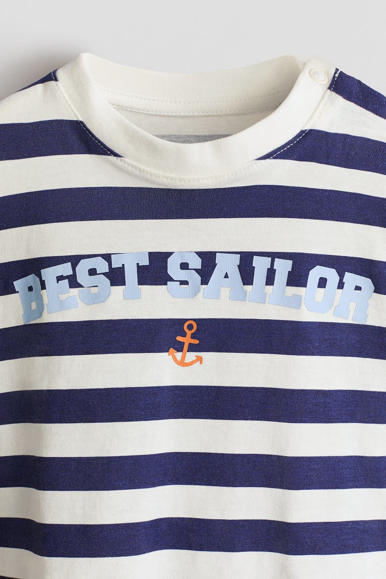 5-pack Cotton T-shirts, Alternate, color, Dark blue/teddy bears