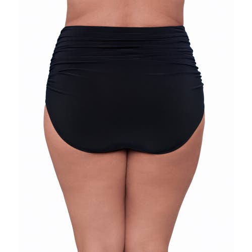 Trimshaper High Waist Shirred Full Control Swim Brief Bottoms