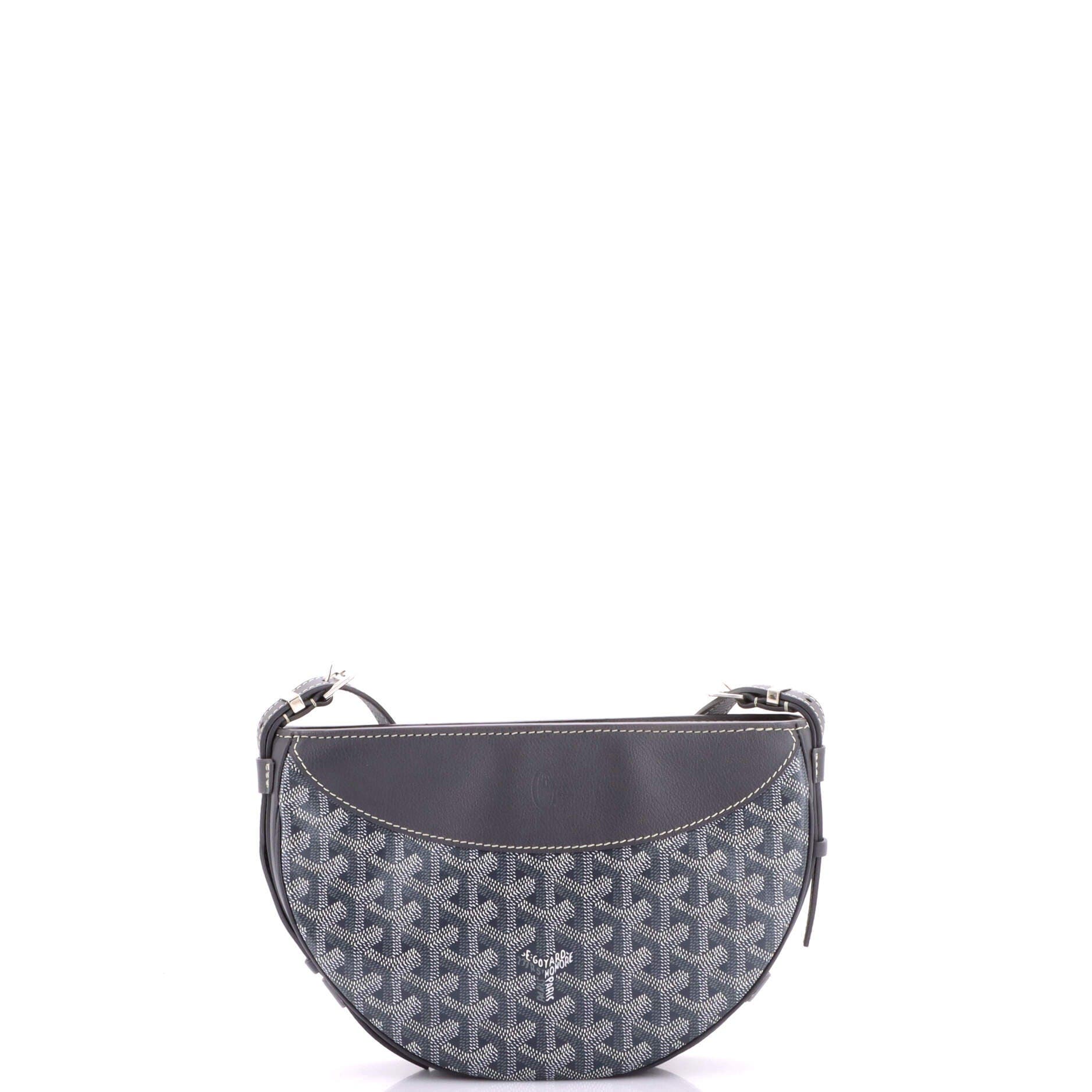 Pre-Owned Goyard Hirondelle Shoulder Bag Coated Canvas and Leather, Alternate, color, Gray