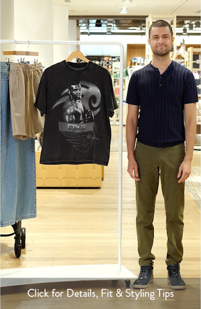Mike Tyson Banner Cotton Graphic T-Shirt, sales video thumbnail