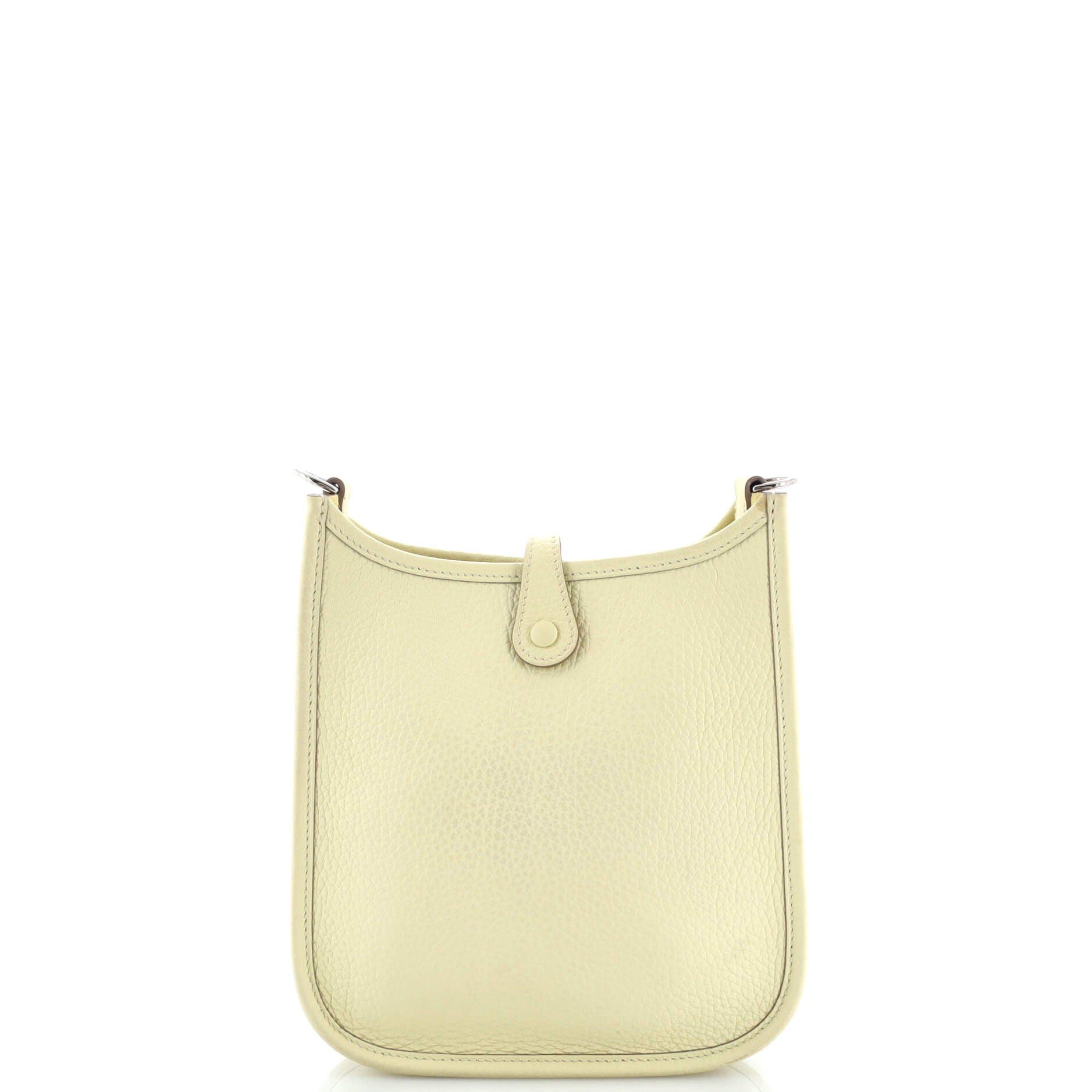 Pre-Owned Hermes Evelyne Bag Gen III Clemence TPM, Alternate, color, Jaune Milton