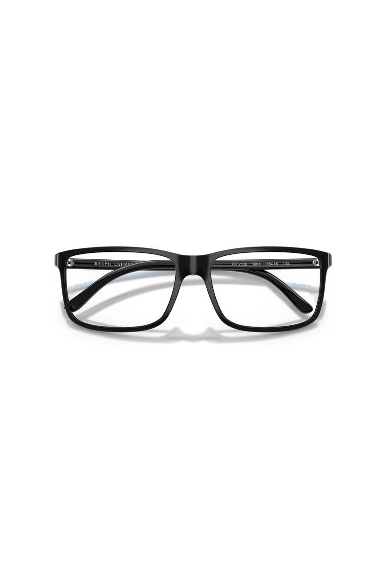 58mm Rectangle optical glasses, Alternate, color, Black
