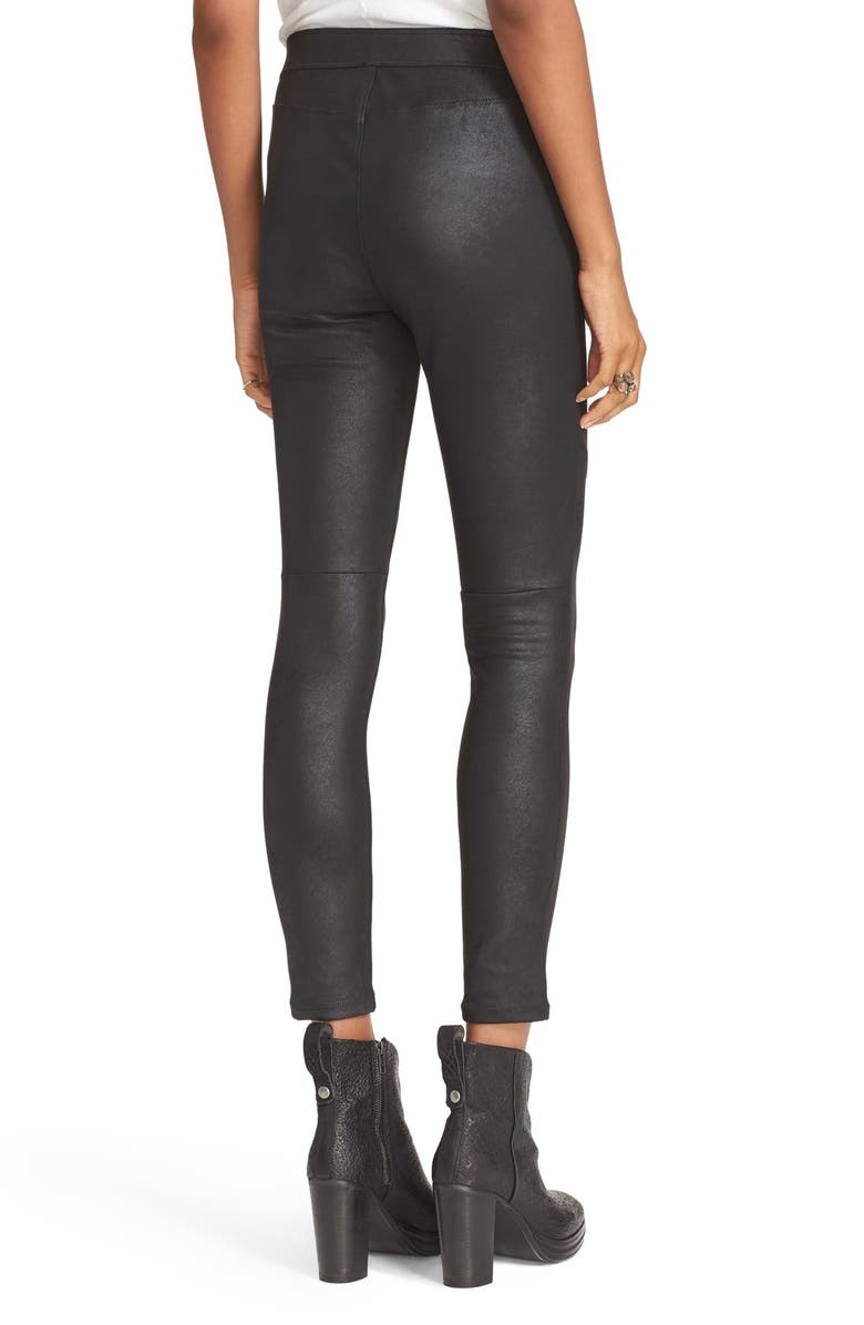 Free People Never Let Go Faux Leather Pants, Alternate, color,
