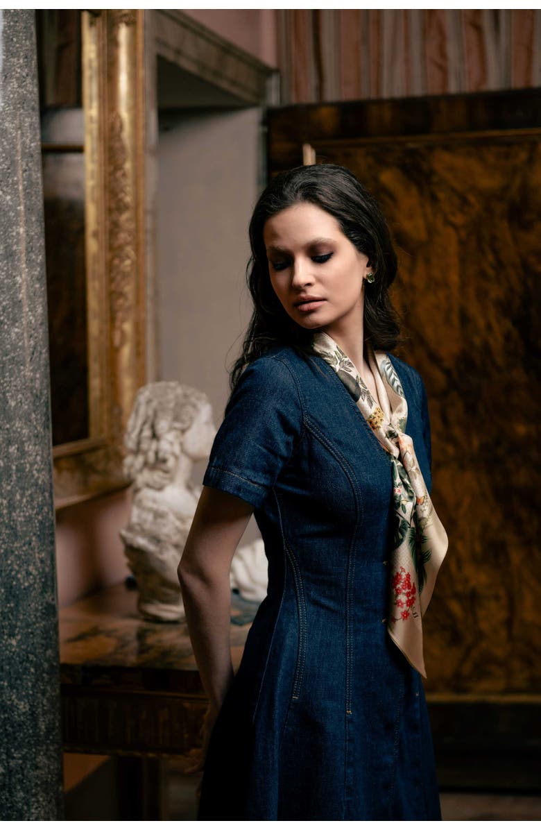 Elizabetta Ornella - Skinny Silk Scarf, Alternate, color, Beige