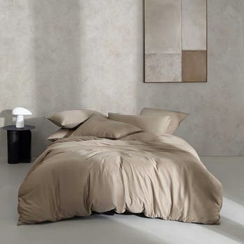 Organic Earth Cotton Sateen Duvet Cover & Shams Set