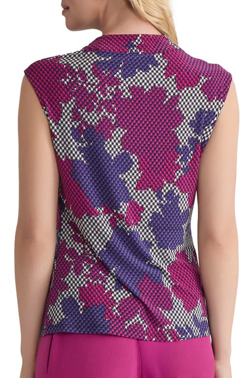 Kasper Cowl Neck Cap Sleeve Top In Pink