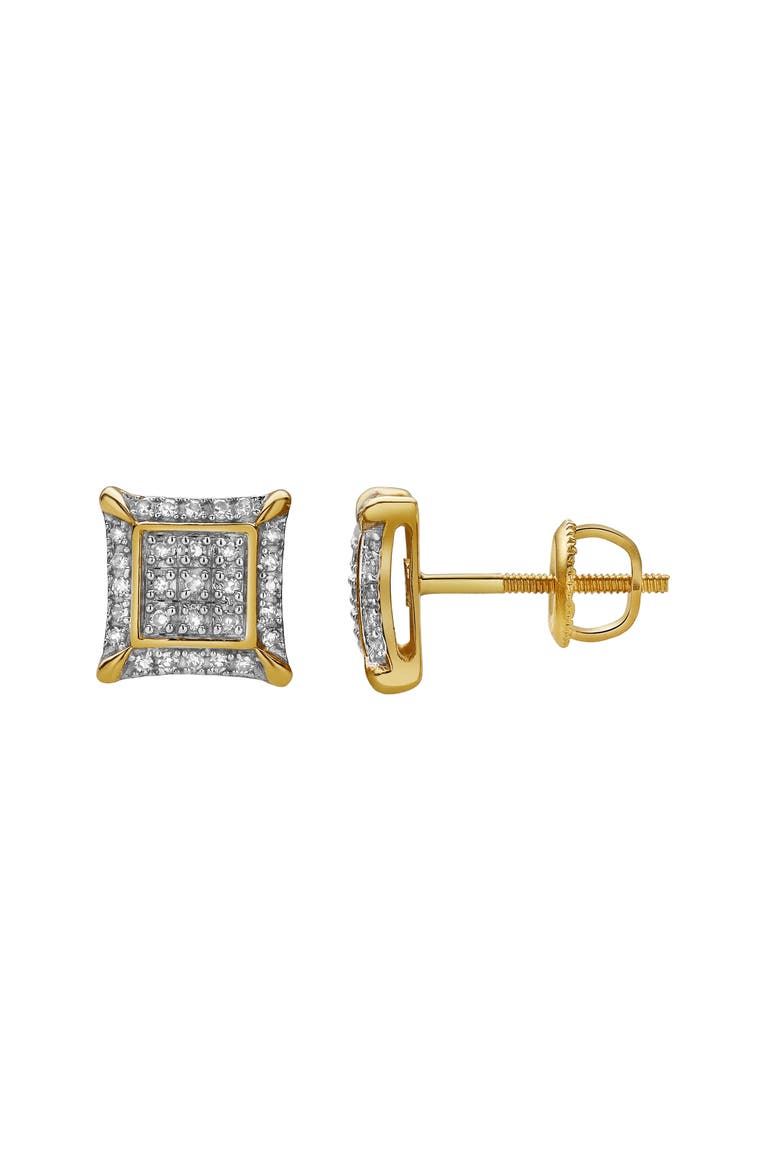 Borrifar 10K Yellow Gold Diamond Unisex Earrings - 0.14 Cts, Main, color, 10K Yellow Gold