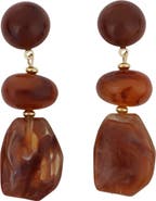 Panacea Resin Organic Linear Drop Earrings