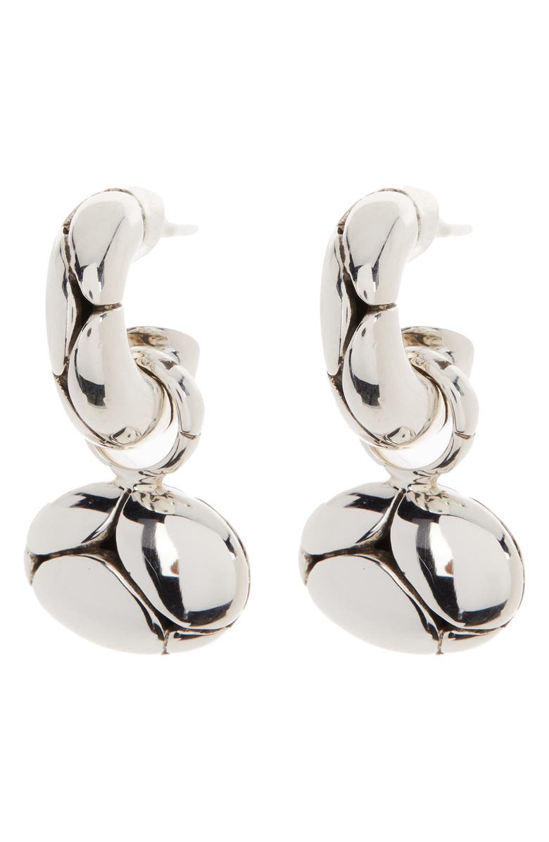 John Hardy Kali Oval Pebble Hoop Drop Earrings, Main, color,