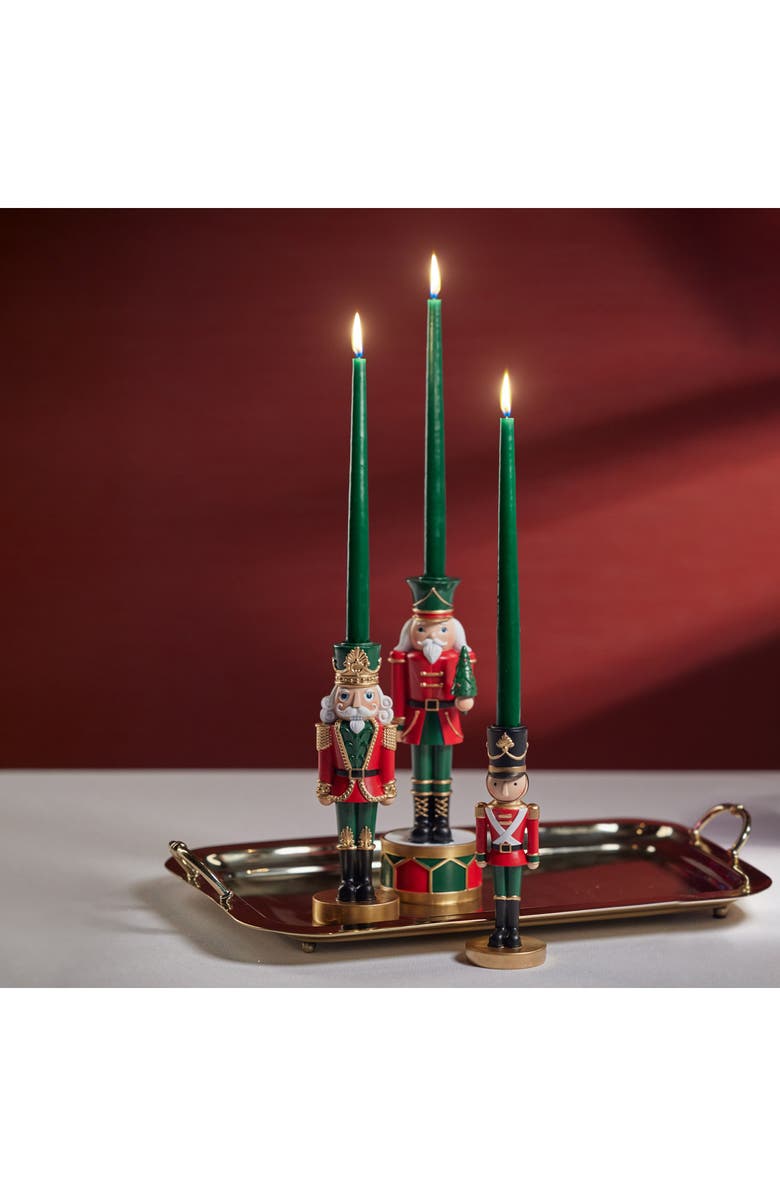Zodax Feya Nutcracker Candleholder, Alternate, color, Red/ Green/ Black/ Gold/ White