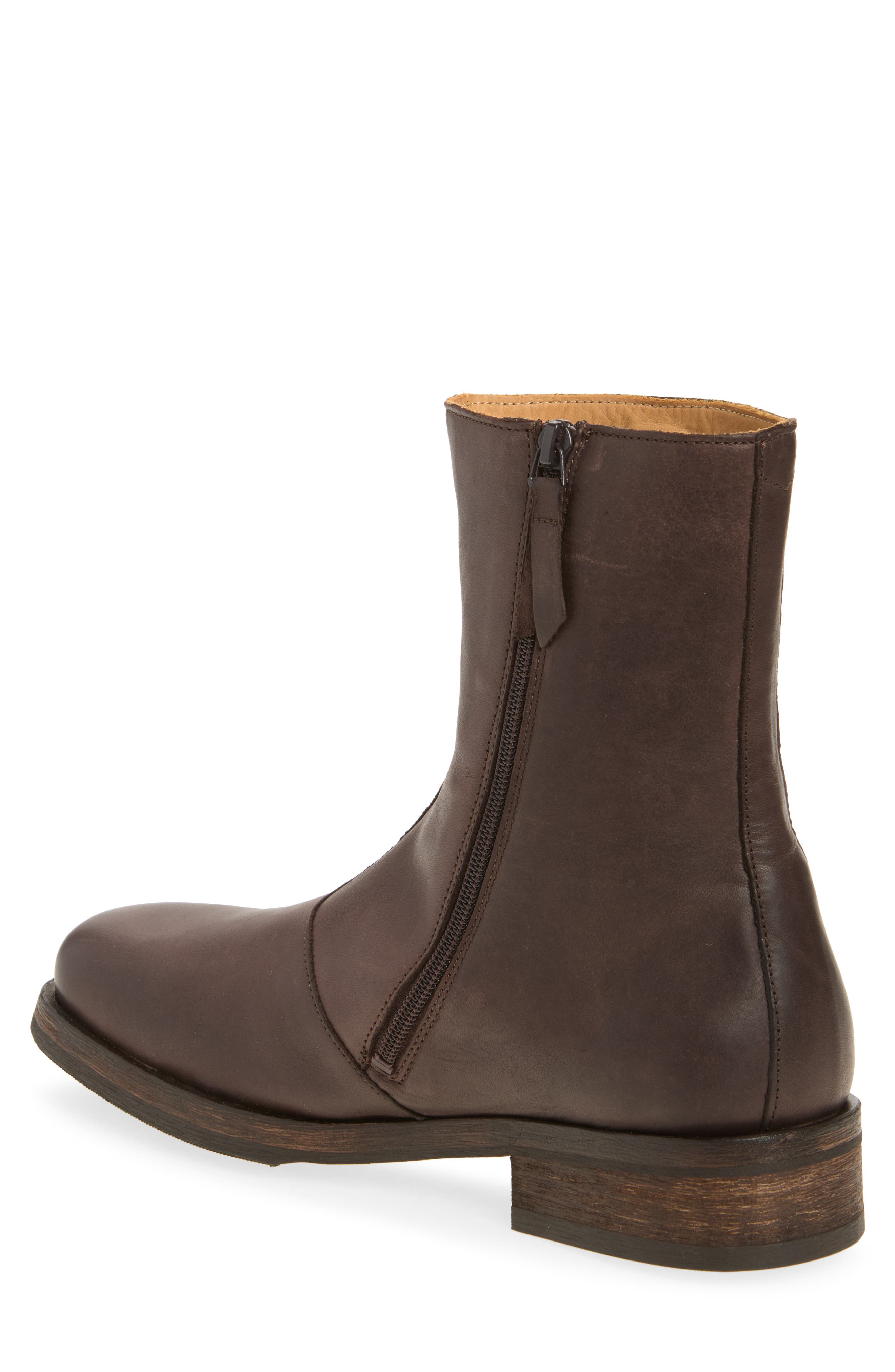 Camion Leather Boot, Alternate, color, MATTED BROWN WAXED BOVINE