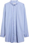 Maison Margiela Stripe Oversize Organic Cotton Oxford Button