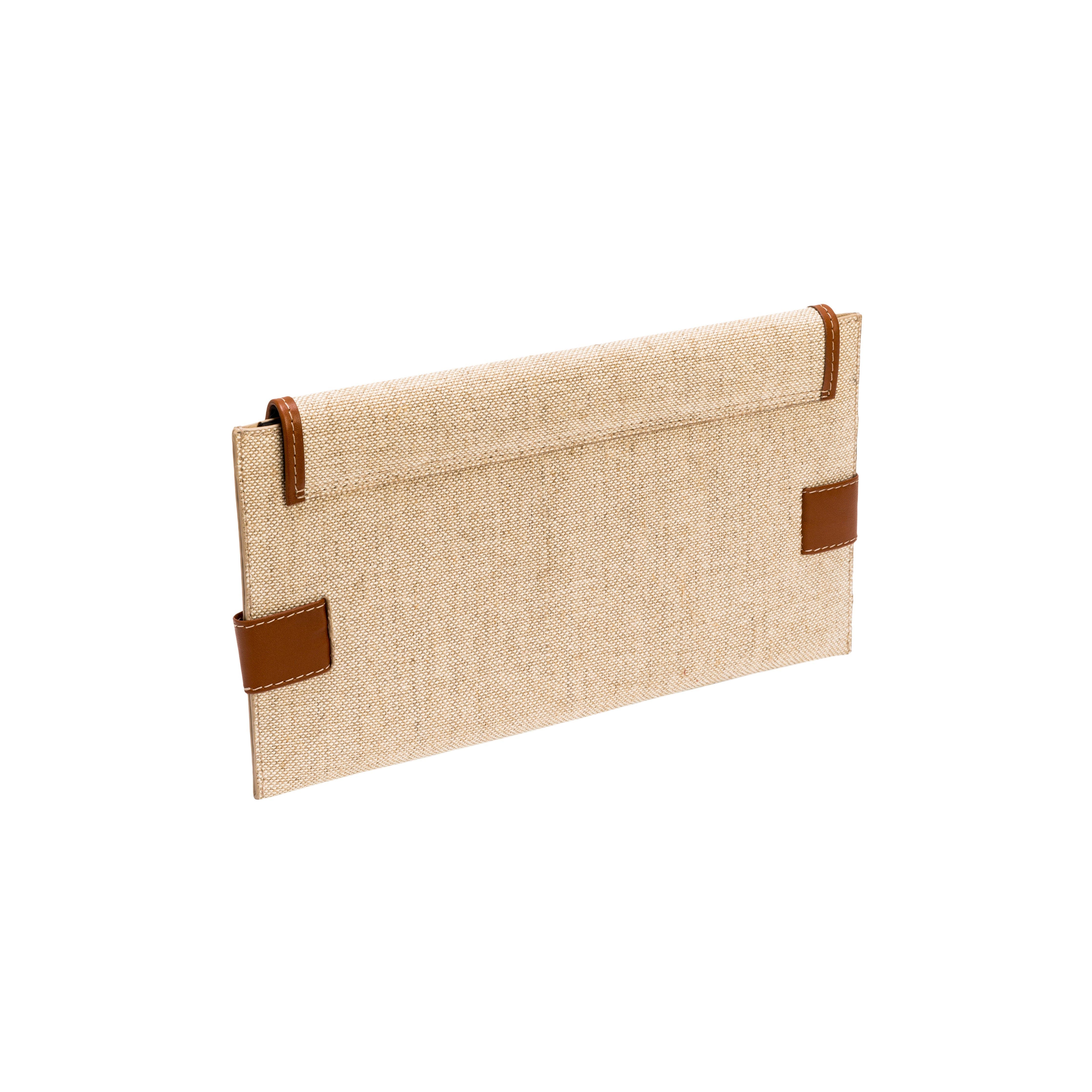 Thory Natural & Camello Envelope Clutch, Alternate, color, Natural