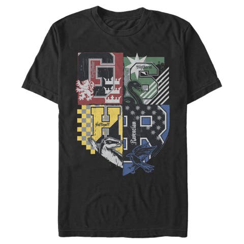Men's Harry Potter House Crests Shield  Graphic T-Shirt