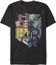 HARRY POTTER Men's Harry Potter House Crests Shield Graphic T-Shirt