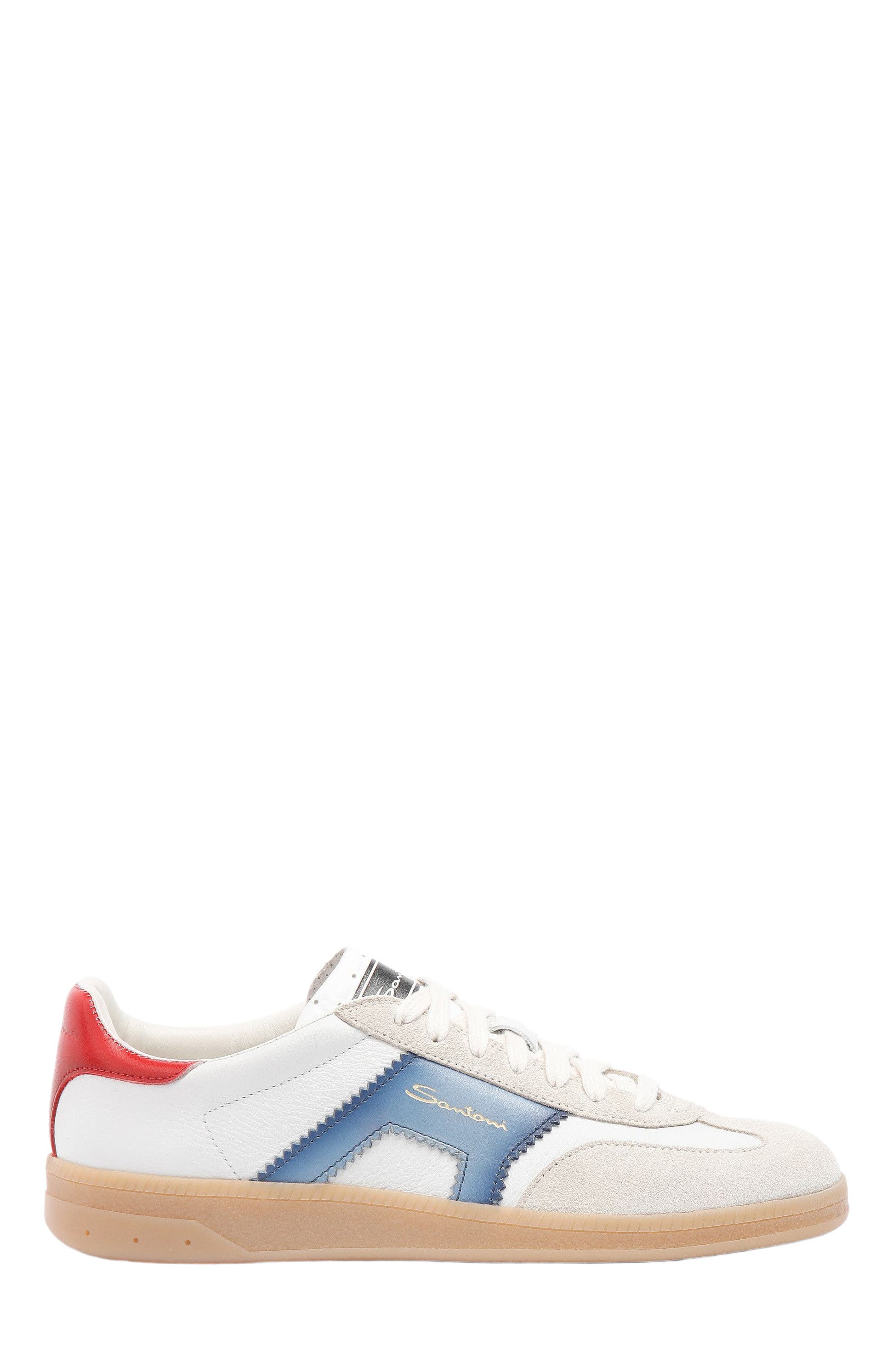 Santoni Women's leather and suede DBS Oly sneaker (Women) | Nordstrom