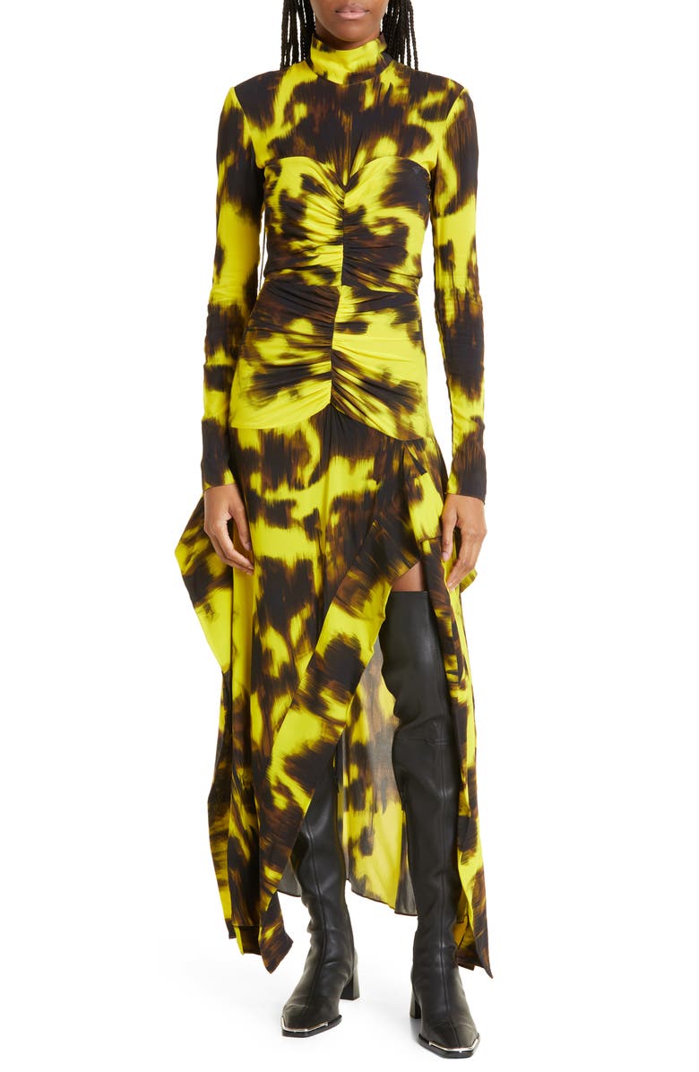 Aknvas Houston Long Sleeve Print Dress, Main, color, 