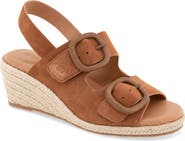 Gentle Souls Greca Espadrille Slingback Platform Wedge Sandal