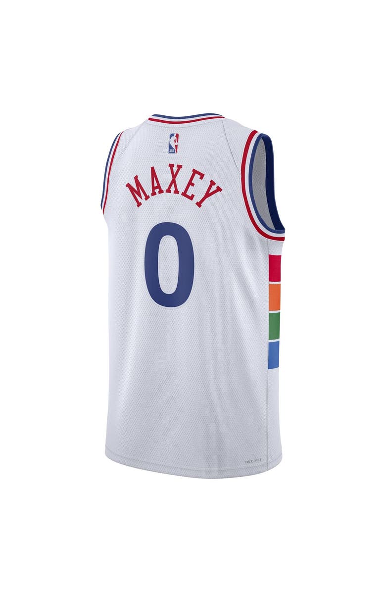Nike Unisex Nike Tyrese Maxey White Philadelphia 76ers 2024/25 Swingman Player Jersey - City Edition, Alternate, color, White