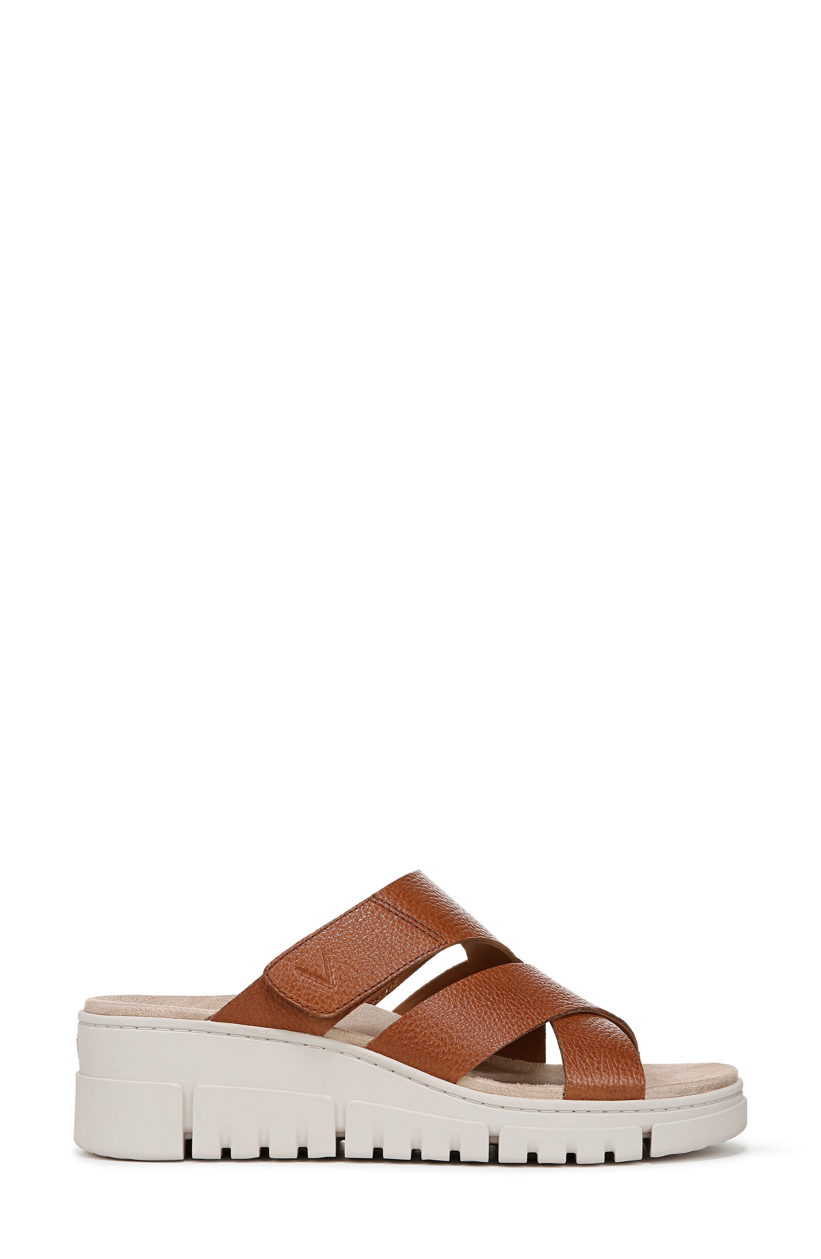 Uptown Sunset Slide Sandal, Alternate, color, TAN LEATHER