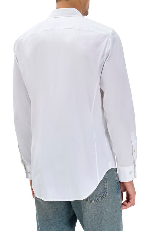 Rag & Bone Patrick Stretch Poplin Tuxedo Shirt In White