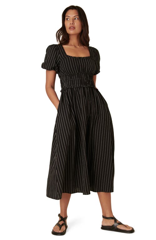 NOBODY'S CHILD NOBODY'S CHILD AGGIE STRIPE PUFF SLEEVE DRESS