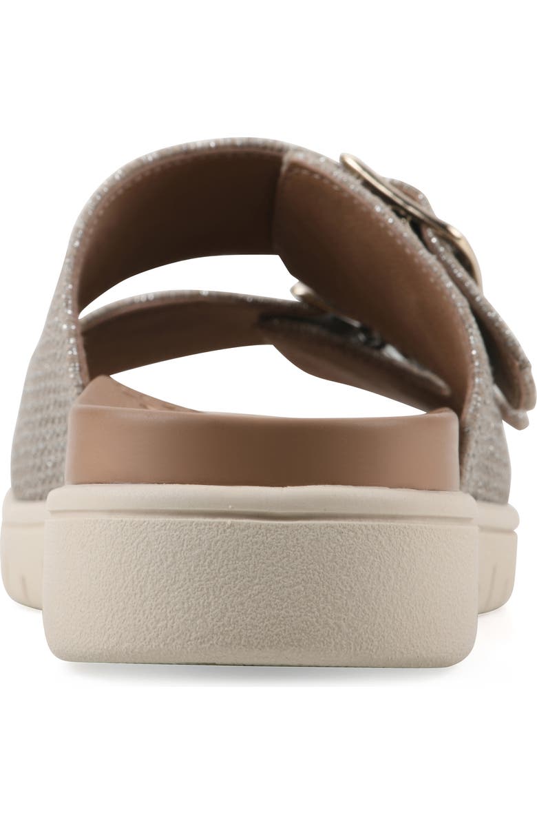 White Mountain Footwear Nanny FOM Recovery Slide Sandal, Alternate, color, Gold/ Fabric