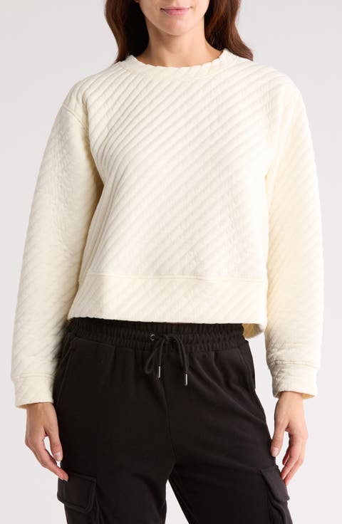 Tilt Quilted Crew Sweatshirt