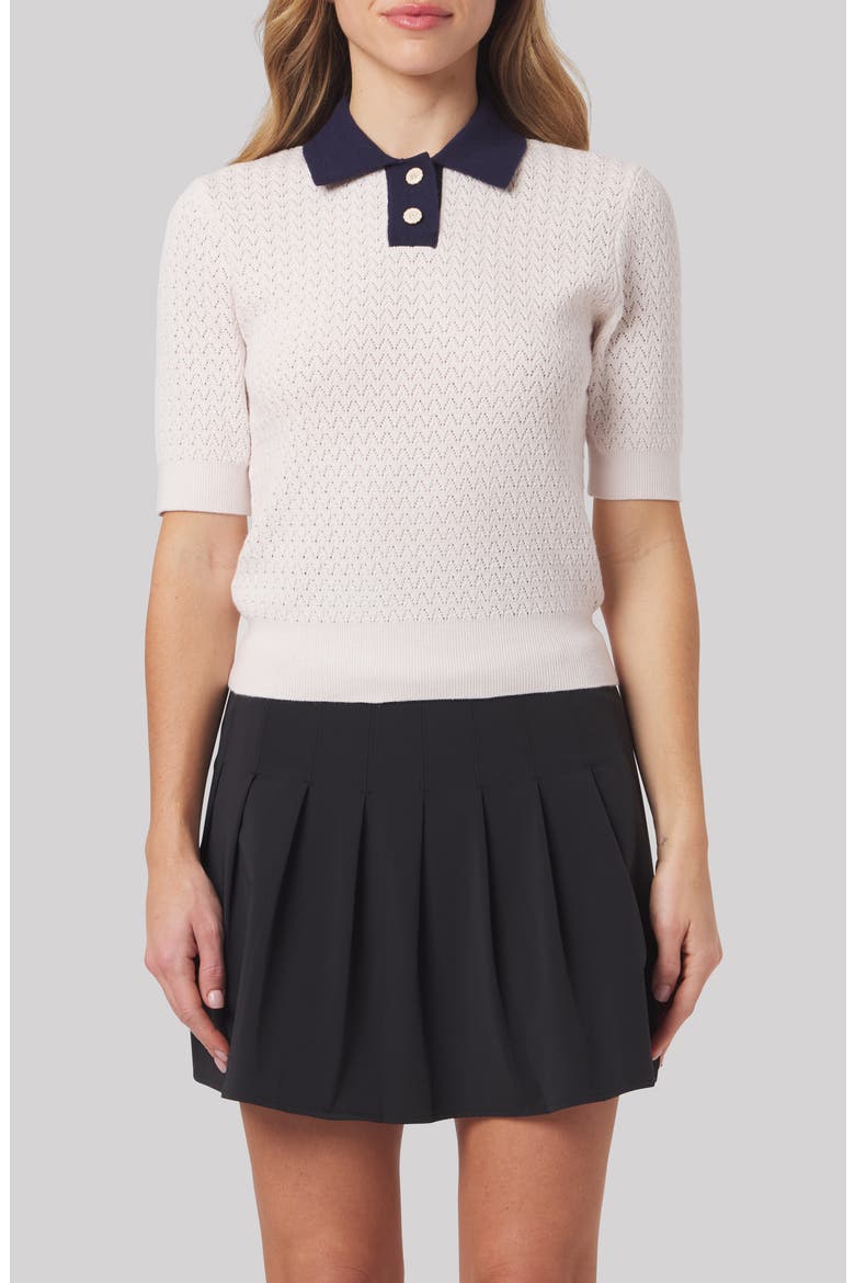 Christy Polo, Main, color, PINKY WHITE/ LEGACY NAVY BLUE