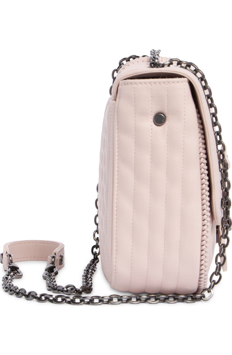 Longchamp Amazone Small Quilted Leather Crossbody Bag, Alternate, color, Pale Pink