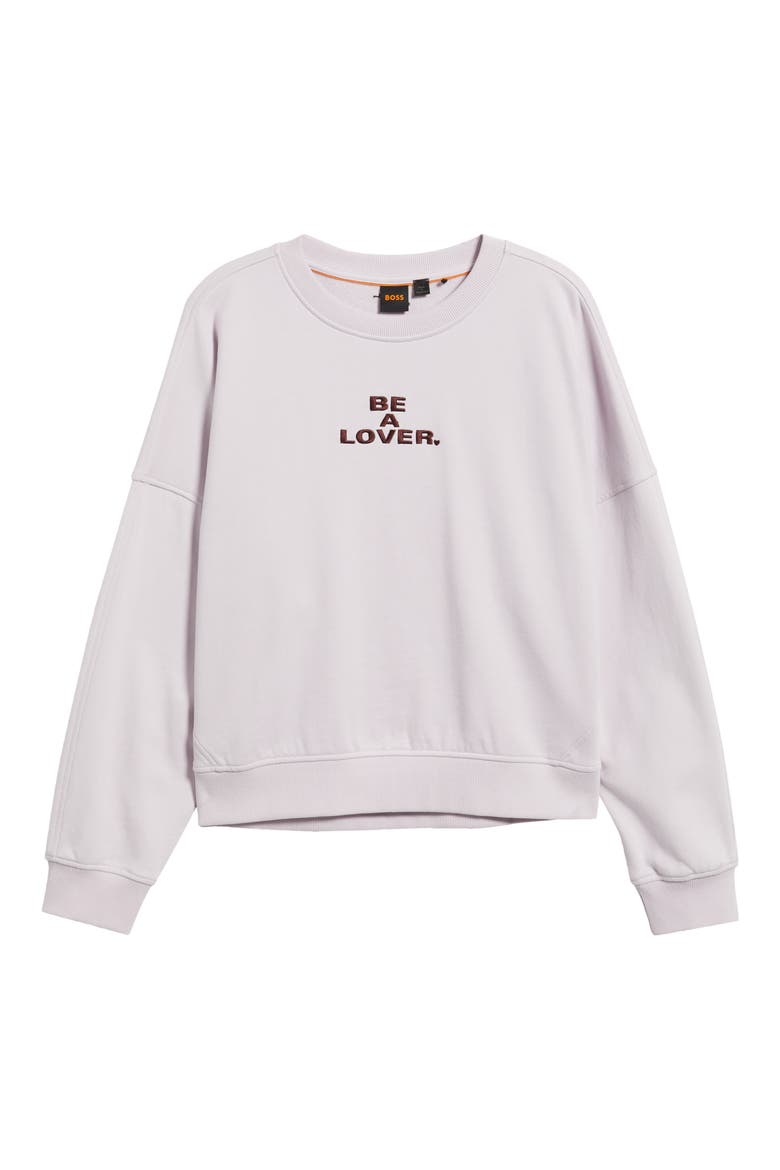 Ever Valentine Graphic Cotton Sweatshirt, Alternate, color, PURPLE