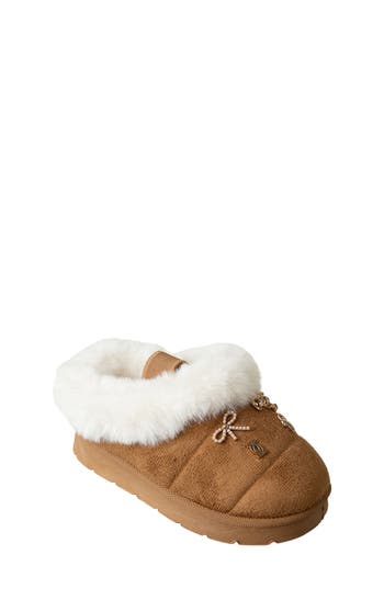 Bebe Kids' Cozy Boot Slipper In Cognac