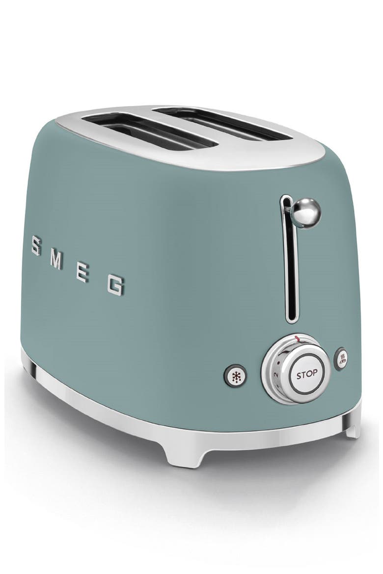 50s Retro Style Two-Slice Toaster, Alternate, color, MATTE JADE
