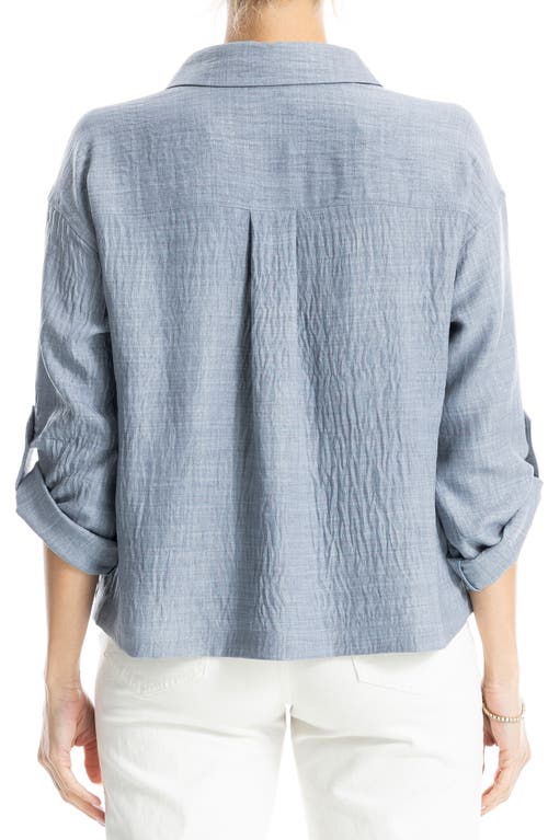 Max Studio Collared Textured Shirt
