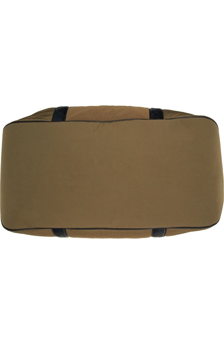 Bottega Veneta Large Weekend Nylon Duffle Bag, Alternate, color, Mud/ Black/ Silver