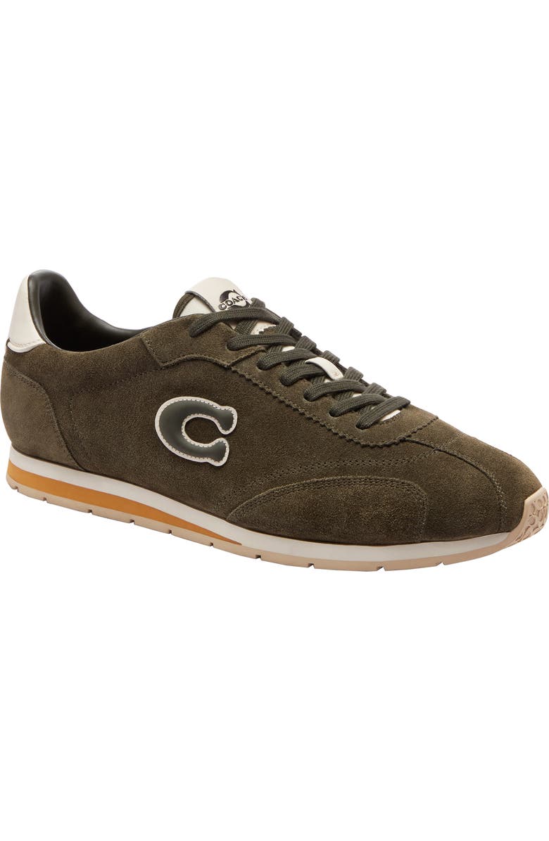 COACH Logo Appliqué Sneaker, Main, color, Olive