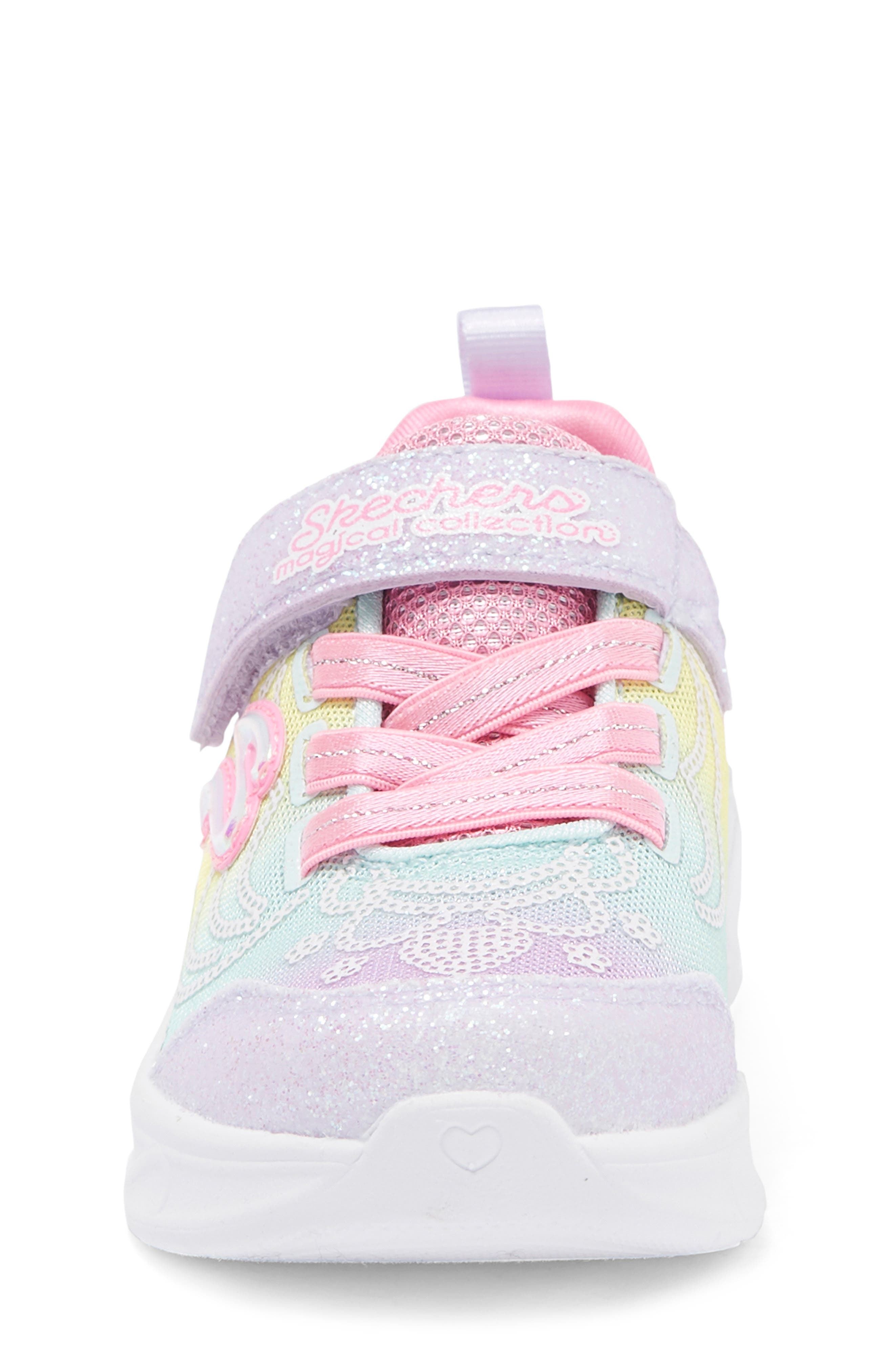SKECHERS Kids' Princess Sequin Light-Up Sneaker, Alternate, color, 
