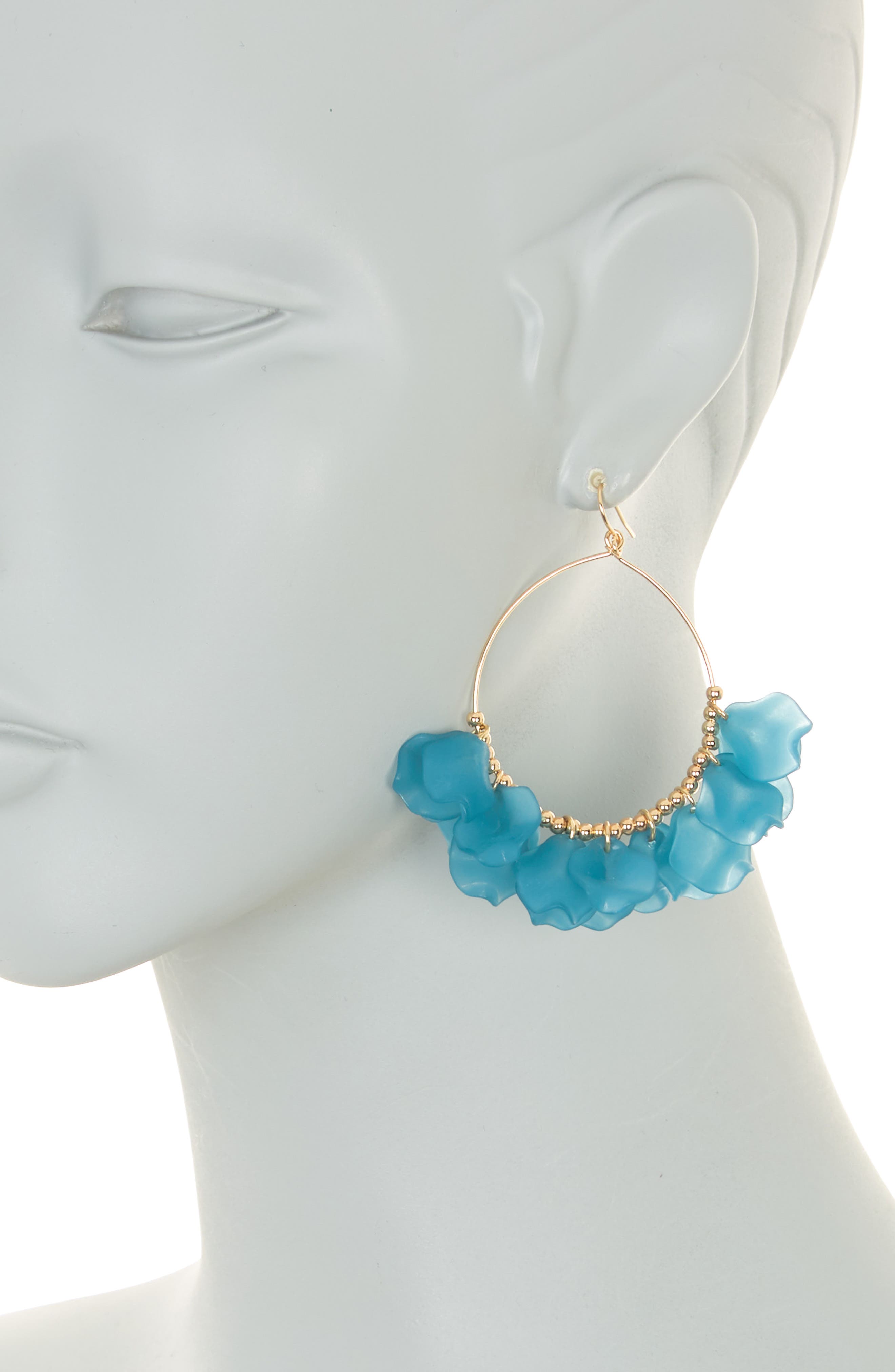 NATASHA Shaky Petal Frontal Hoop Drop Earrings (Women) | Nordstromrack